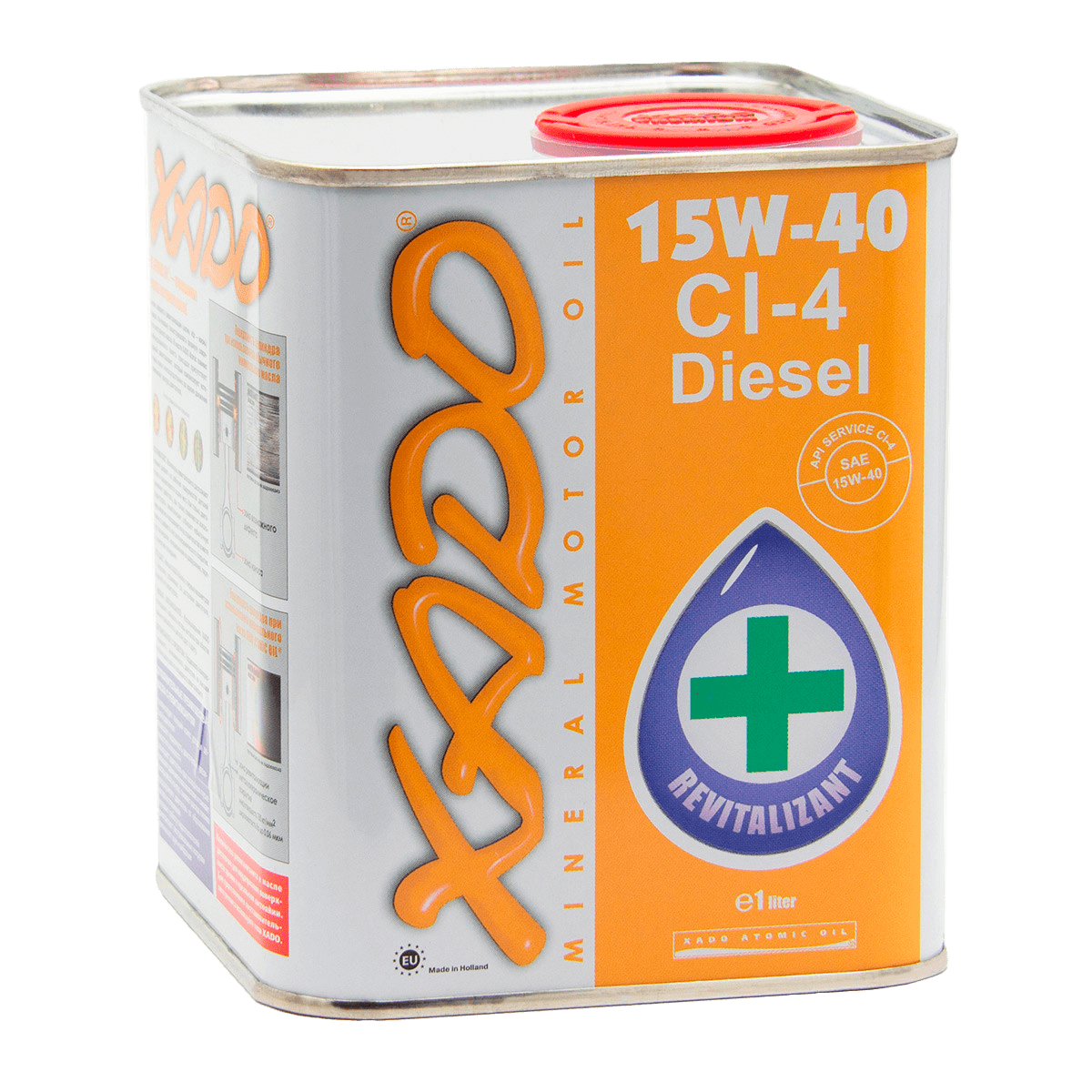 Моторное масло Xado Atomic Oil Diesel CI-4 15W-40, 1л